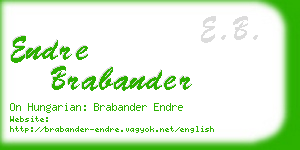 endre brabander business card